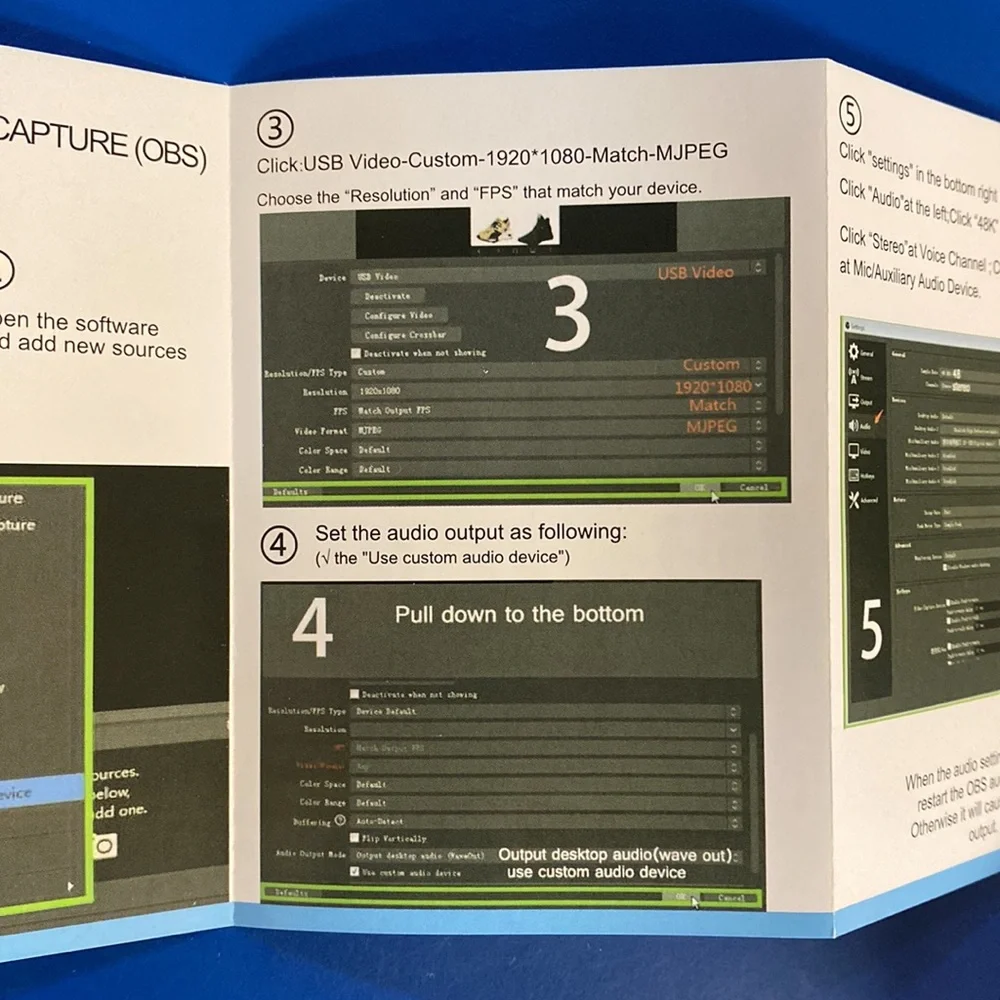 Open Box USB Video Capture (OBS) 1080P OUT 4K IN Plug and Play
